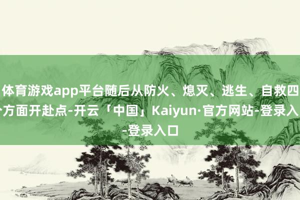 体育游戏app平台随后从防火、熄灭、逃生、自救四个方面开赴点-开云「中国」Kaiyun·官方网站-登录入口